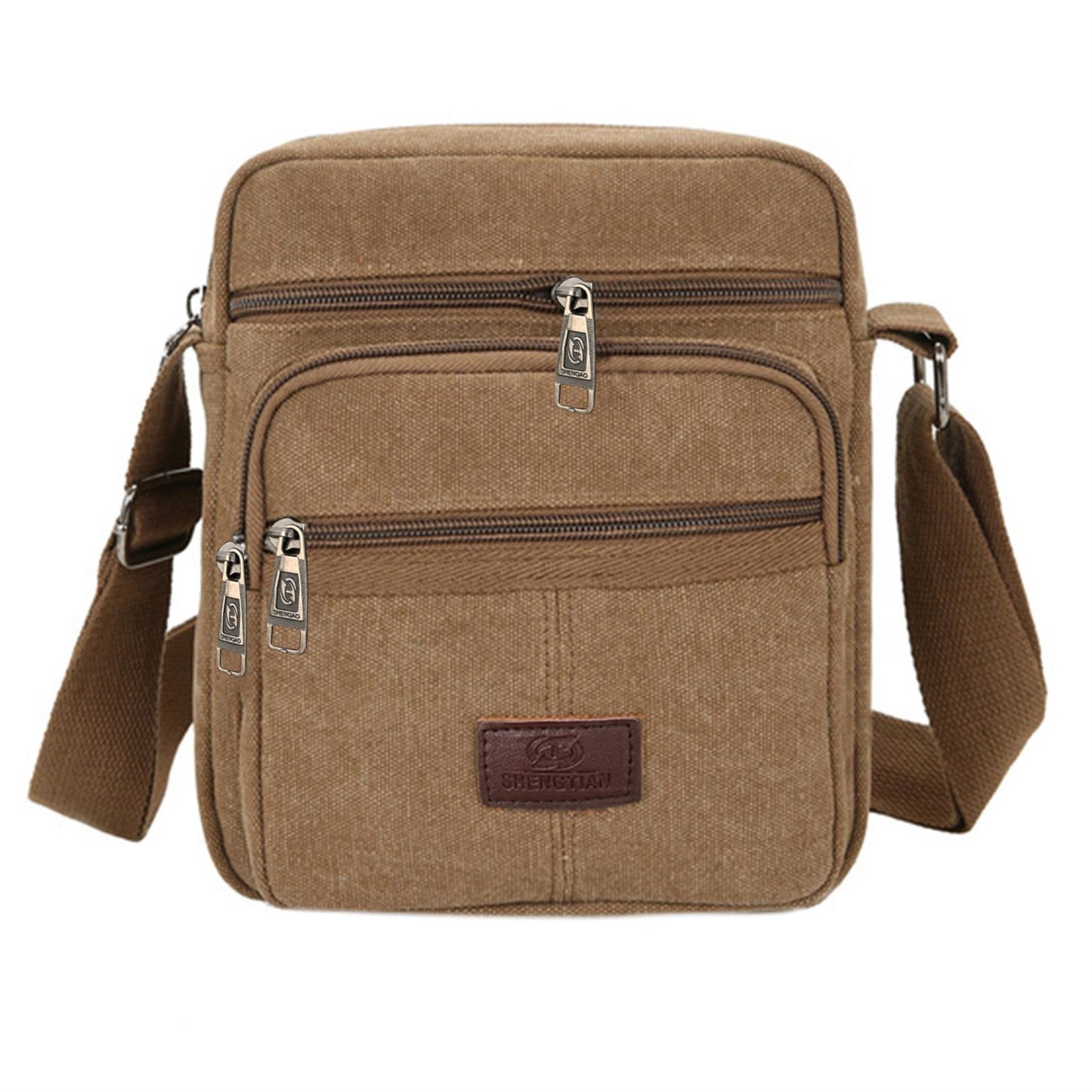 Men's Canvas Crossbody Bag - Casual Shoulder Bag for Hiking and Travel