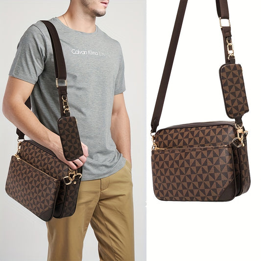 Multifunctional Fashion Messenger Bag - Large Capacity Printed Combination Bag
